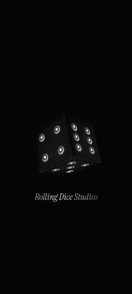 Dice Portfolio — Loader page, mobile view