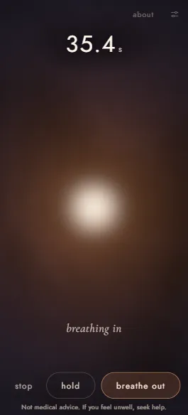 Still — Timer page, mobile view