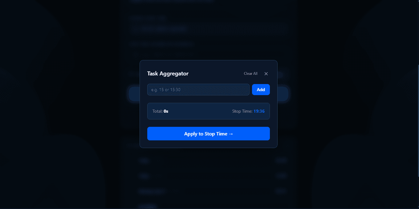 Handshakers features — Task Aggregator page, desktop view